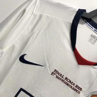 08-09 Manchester United away white UCL final long sleeve