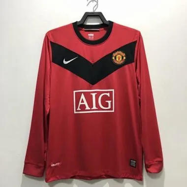 Camisa de manga comprida do Manchester United (jogo em casa) 09-10