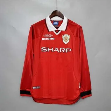 Camisa de manga comprida do Manchester United (jogos em casa) 99-00