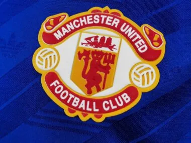 Camisa azul de manga comprida do Manchester United para jogos fora de casa, versão de jogador, 86-88