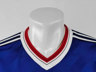 Camisa azul de manga comprida do Manchester United para jogos fora de casa, versão de jogador, 86-88
