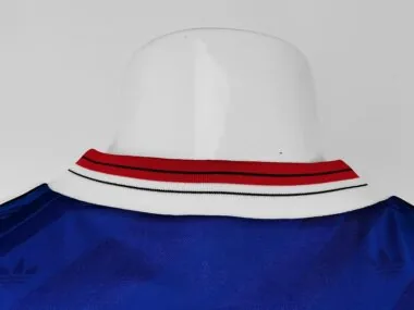 Camisa azul de manga comprida do Manchester United para jogos fora de casa, versão de jogador, 86-88