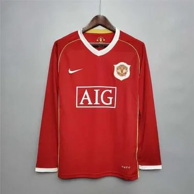 06-07 Camisola de manga comprida do Manchester United (jogo em casa)