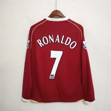 06-07 Camisola de manga comprida do Manchester United (jogo em casa)
