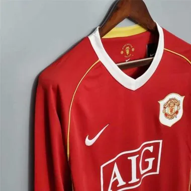 06-07 Camisola de manga comprida do Manchester United (jogo em casa)