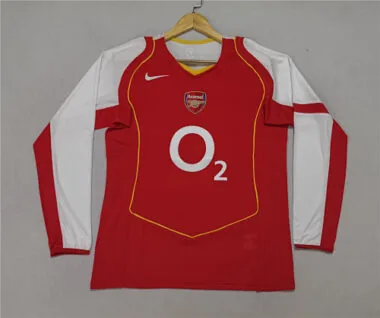 04-05 Camisola vermelha de manga comprida do Arsenal (jogo em casa)