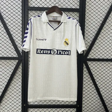Camisola retro do Real Madrid para jogos em casa, época 89-90