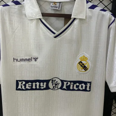 Camisola retro do Real Madrid para jogos em casa, época 89-90