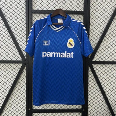 Camisola retro do Real Madrid para jogos fora de casa, temporada 86/88
