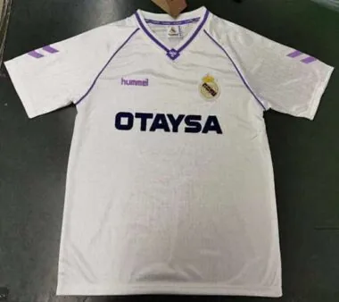 Camisola retro do Real Madrid para jogos em casa da época 90-91