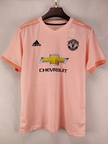 Camisa retro rosa do Manchester United para jogos fora de casa da época 18-19