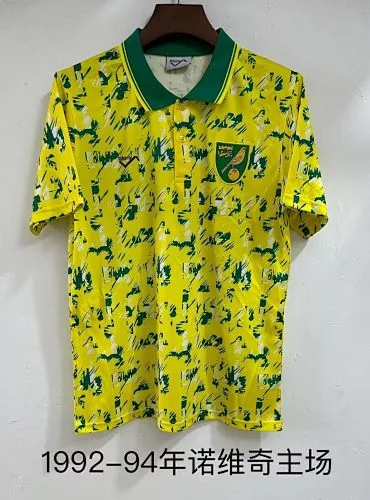 Camisa retro da Norwich para jogos em casa, 92-94