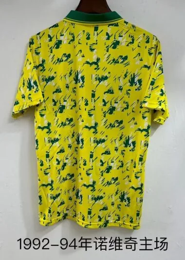 92-94 norwich home retro jersey
