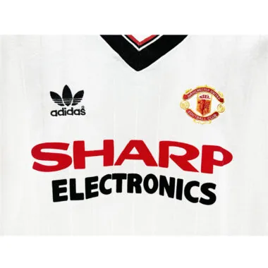 82-83 Manchester United away white long sleeve retro jersey