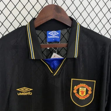 93-94 Manchester United away black long sleeve retro jersey