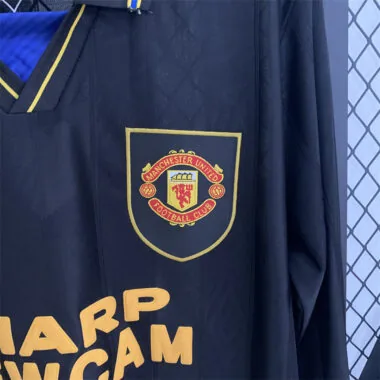 93-94 Manchester United away black long sleeve retro jersey