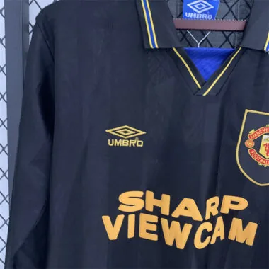 93-94 Manchester United away black long sleeve retro jersey