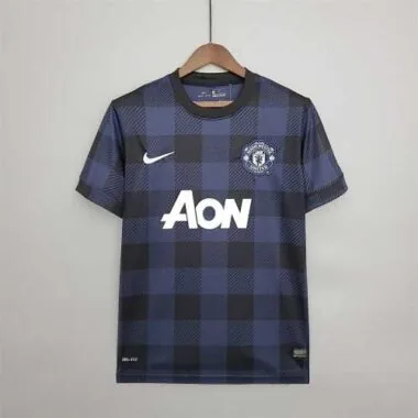 13-14 Camisola preta de terceiro equipamento do Manchester United para jogos fora de casa