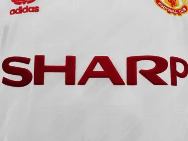 86-88 Manchester United away white away long sleeve