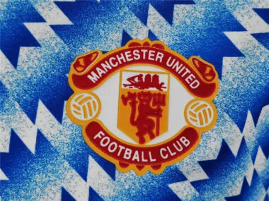 Camisa de manga comprida do Manchester United para jogos fora de casa, 90-92