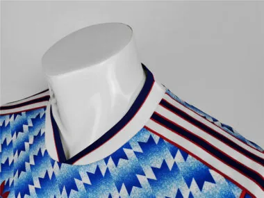 Camisa de manga comprida do Manchester United para jogos fora de casa, 90-92