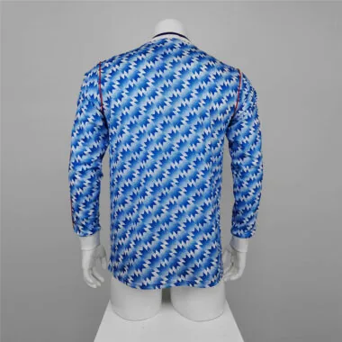 Camisa de manga comprida do Manchester United para jogos fora de casa, 90-92