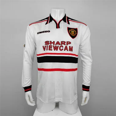 Camisa de manga comprida do Manchester United para jogos fora de casa, época 98-99