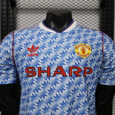 Camiseta de jugador del Manchester United, versión retro azul, temporada 2025/26 (tallas S-2XL)