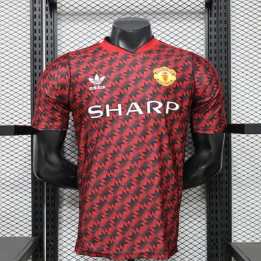 Camiseta del Manchester United 2025/26, versión retro roja, modelo de jugador, tallas S-2XL
