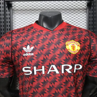 Manchester United 2025/26 Red Retro Version Player Version Jersey (S-2XL)