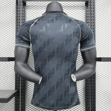Camisa do Real Madrid, modelo retro preta, versões de jogador, 24-25