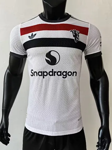 Camiseta del Manchester United, tercera versión para visitante, color blanco, para jugador (talla 24-25)