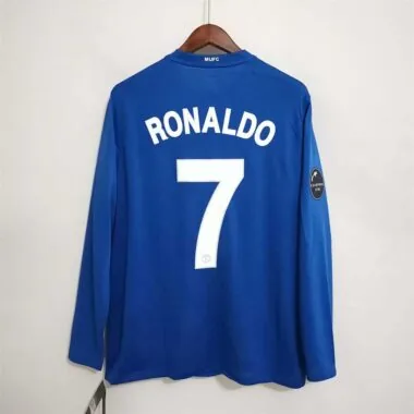 08-09 Manchester United blue away long sleeve