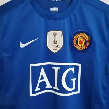 08-09 Manchester United blue away long sleeve