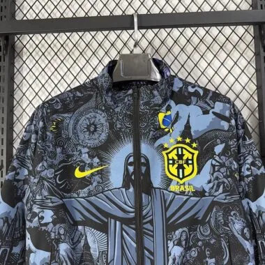 Brazil 2026 jesus version reversible windbreaker jakcet (S-XXL)