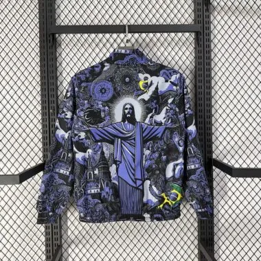 Brazil 2026 jesus version reversible windbreaker jakcet (S-XXL)