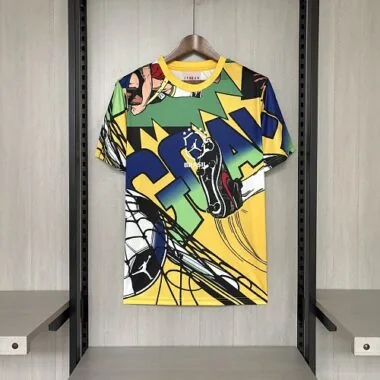 Camisola da seleção brasileira para o Mundial de 2026, edição cartoon, tamanhos S-XXL