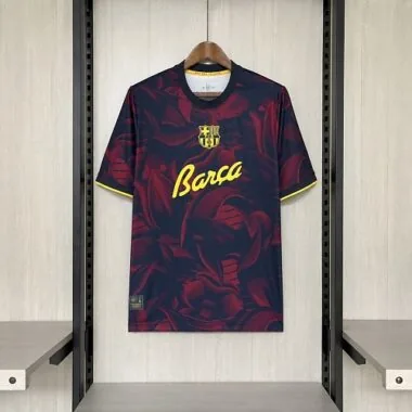 Camisa de futebol do Barcelona 2026/27, versão especial azul e vermelha, tamanhos S-4XL