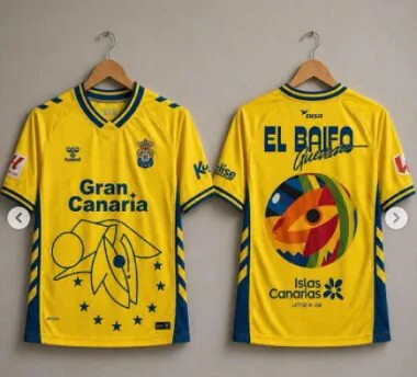 Camisa do Las Palmas 2026/27 (jogo em casa, versão El Baifo) - Tamanhos S a 4XL