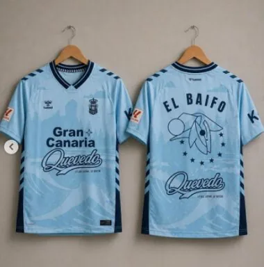 Camisa de jogo fora de casa da terceira equipação do Las Palmas 2026/27, versão «El Baifo», tamanhos S-4XL