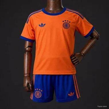Equipamento infantil de guarda-redes laranja da Alemanha para o Mundial de 2026 – Camisolas, tamanhos 16-28