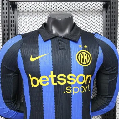 Inter Milan 2026/27 thuisshirt met lange mouwen, spelersversie (S-2XL)
