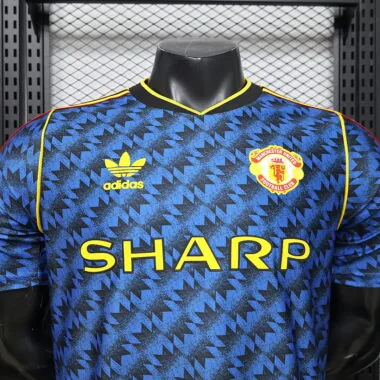Manchester United 2025/26 Dark Blue Retro Version Player Version Jersey (S-2XL)