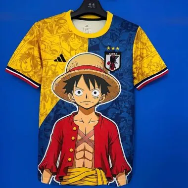 Camisola edição especial amarela e azul One Piece Luffy Japão 2026/27 (S-2XL)