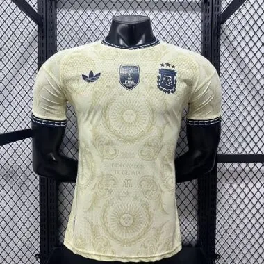 Camiseta de la selección argentina 2026, edición conmemorativa «Beige Champions», versión para jugador, tallas S-XXL