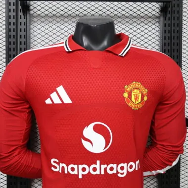Manchester United 2026/27 Home Long Sleeve Player Version Jersey (S-2XL)