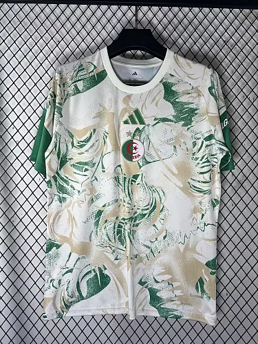 Algeria 2026 white green training jersey size S-4XL With 2 Stars