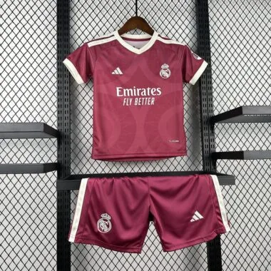 Real Madrid 2026/27 Away Pink Kids Kit Jersey (Size 16-28)