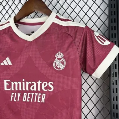 Real Madrid 2026/27 Away Pink Kids Kit Jersey (Size 16-28)