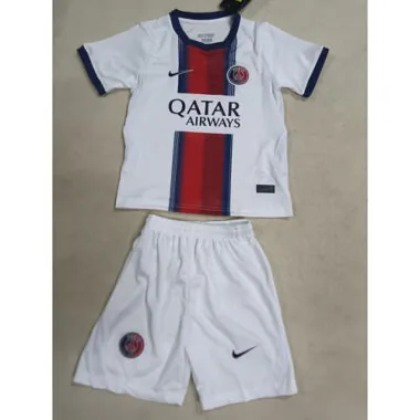 Equipamento infantil do PSG Paris para jogos fora de casa, época 2026/27, tamanhos 16-28